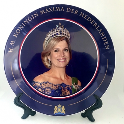 Bord Koningin Máxima donkerblauw Bord Koningin Máxima donkerblauw